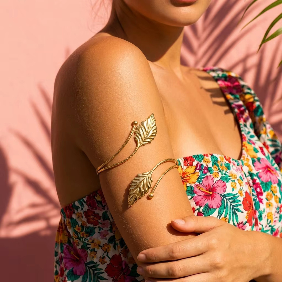 Rinhoo Armreif, Gold, Damen, Minimalistisch - Bild 3