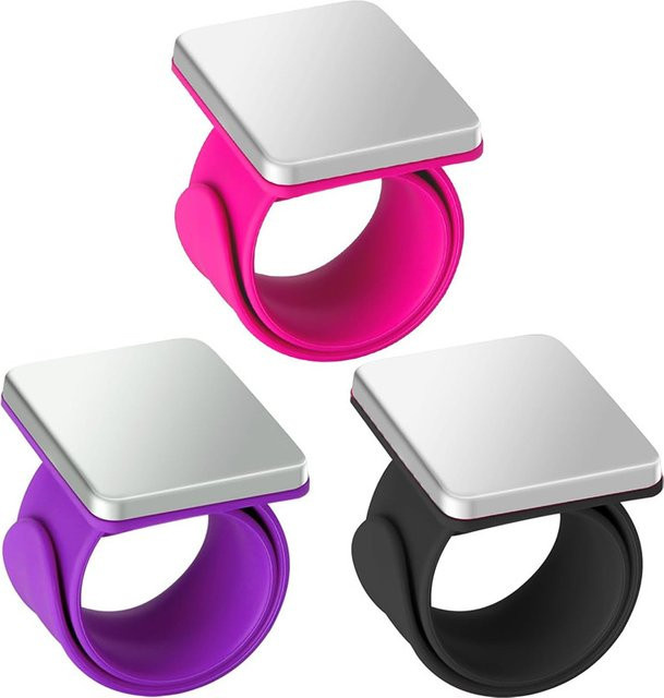 Magnetisches Silikon-Handgelenk-Nadelkissen in Lila und Multicolour für DIY-Handwerk und Näharbeiten - Bild 1