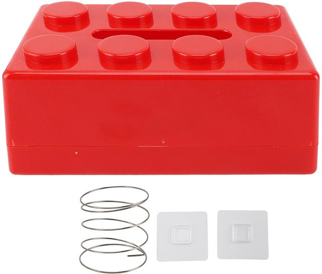 Stilvolle Wandmontage Taschentuchbox aus Kunststoff in Rot von TOMTOP JMS - Bild 1
