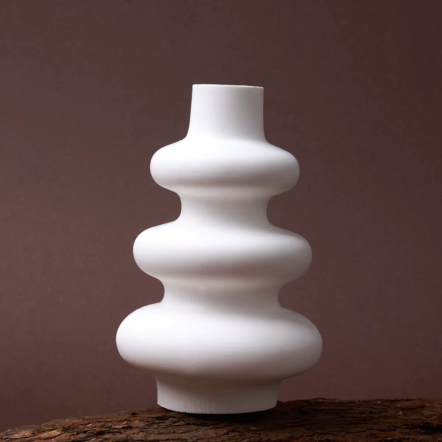 UDOCOOL Silikonform für unregelmäßige Vasen im Nordic-Design zum DIY-Gießen von Gips oder Harz in Weiß - Bild 3