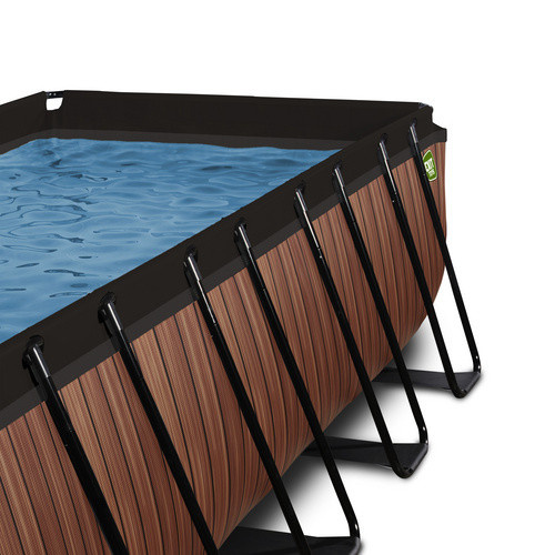 EXIT Toys Wood Pool rechteckiger Pool in Braun mit Rahmen, Breite: 253 cm, Volumen: 8870 l - Bild 3