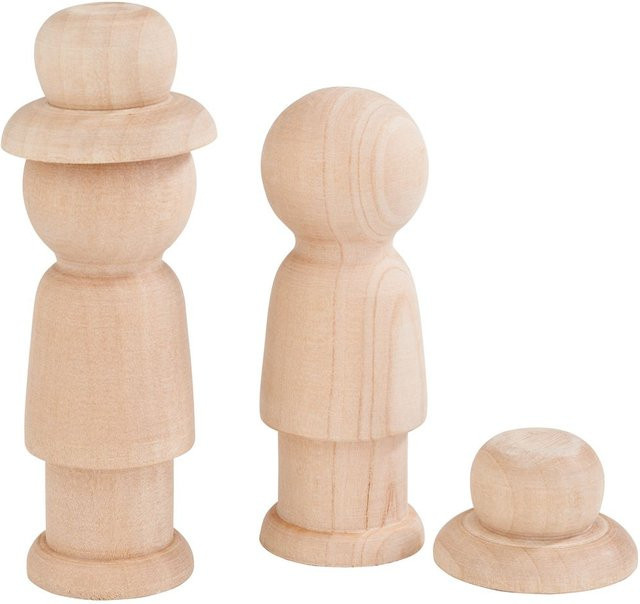 VBS Holz-Figuren mit Hut in Beige für Tabletop - Bild 1