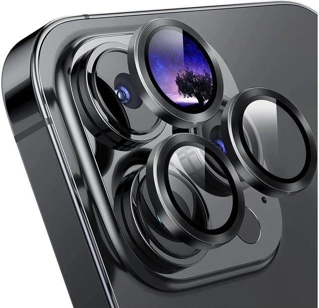 Ziai Kameraobjektivschutz Glas für iPhone 14 15 16 17 Pro Max Plus in Silber, 2-3 Stück - Bild 1