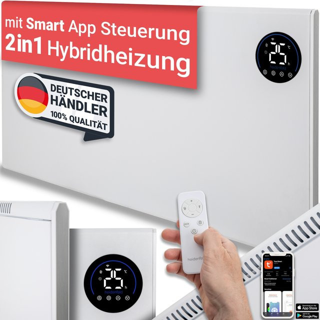 Heidenfeld Hybrid Infrarotheizung HF-HP150 in Weiß - Bild 1