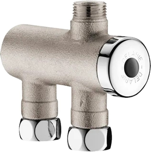 Delabie Untertischthermostat PREMIX NANO 3/8 Zoll in Silber vernickelt - Bild 1