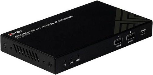 Lindy HDBaseT KVM Extender Receiver Cat.6 HDMI 4K60 mit IR, RS232 & Audio in Schwarz - Bild 1
