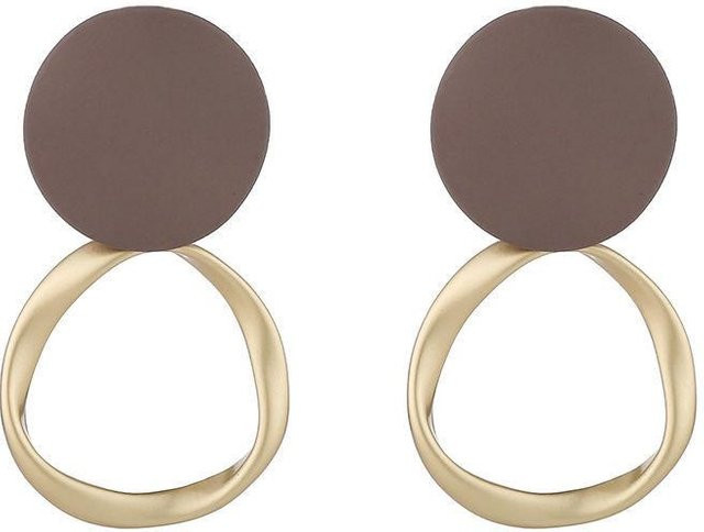 Wucifang Jewelry Clip-Ohrringe, Metall, Braun, Damen - Bild 1