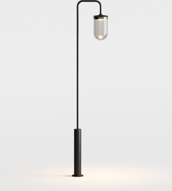 Accent aam.4 LED-Pollerleuchte Schwarz IP44 moderne Gartenleuchte aus Glas und Metall - Bild 1