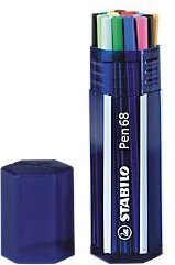 STABILO Pen 68 Fasermaler Set mit 20 sortierten Farben in Kunststoffbox - Bild 2