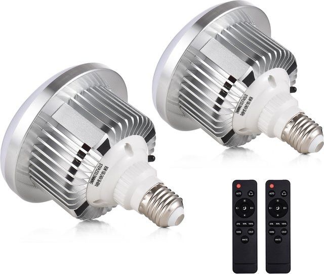 VBESTLIFE LED-Glühbirne mit E27-Halterung, 85 W, dimmbar, Farbtemperatur 3200 K-5500 K, inklusive Fernbedienung - Bild 1