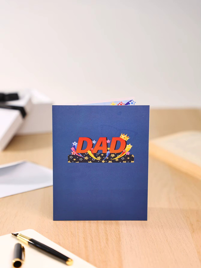 Handgefertigte Blumen-Grußkarten von Opjoys für Papa zum Vatertag, Geburtstag und Jubiläum aus Papier - Bild 2