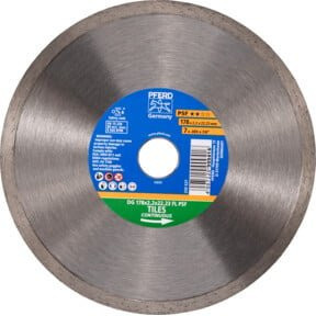 PFERD Diamanttrennscheibe für Fliesen, Kacheln, Beton und Stein, Farbe: Silber, Durchmesser: 150 mm, Bohrungs-Ø: 22,23 mm, Breite: 2,2 mm - Bild 1