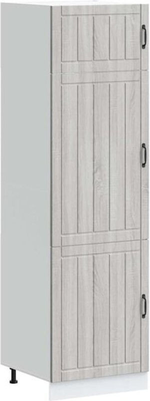 Küchen-Hängeschrank Lucca von Vidaxl in Grau im Landhausstil aus Holzwerkstoff mit Drehtüren - Bild 1