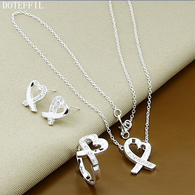 DOTEFFIL Schmuck-Set, 925 Silber, Zirkonia, Damen - Bild 1