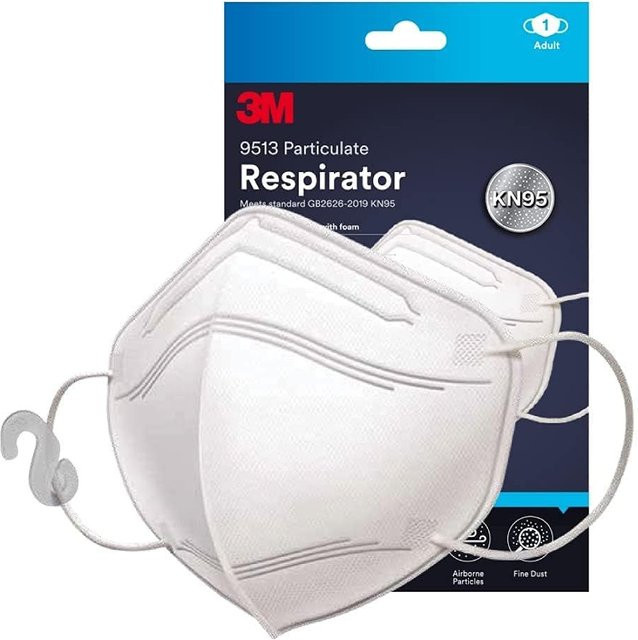 3M 9513 Komfortmaske KN95 in Weiß mit 3D-Stereoskopischer Filtration für Erwachsene - Bild 1