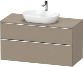 Duravit Waschtischunterschrank D-Neo in Beige Matt mit Schubladen und Türen, Wandmontage, Breite: 120 cm, Tiefe: 55 cm, Höhe: 66,4 cm - Bild 1