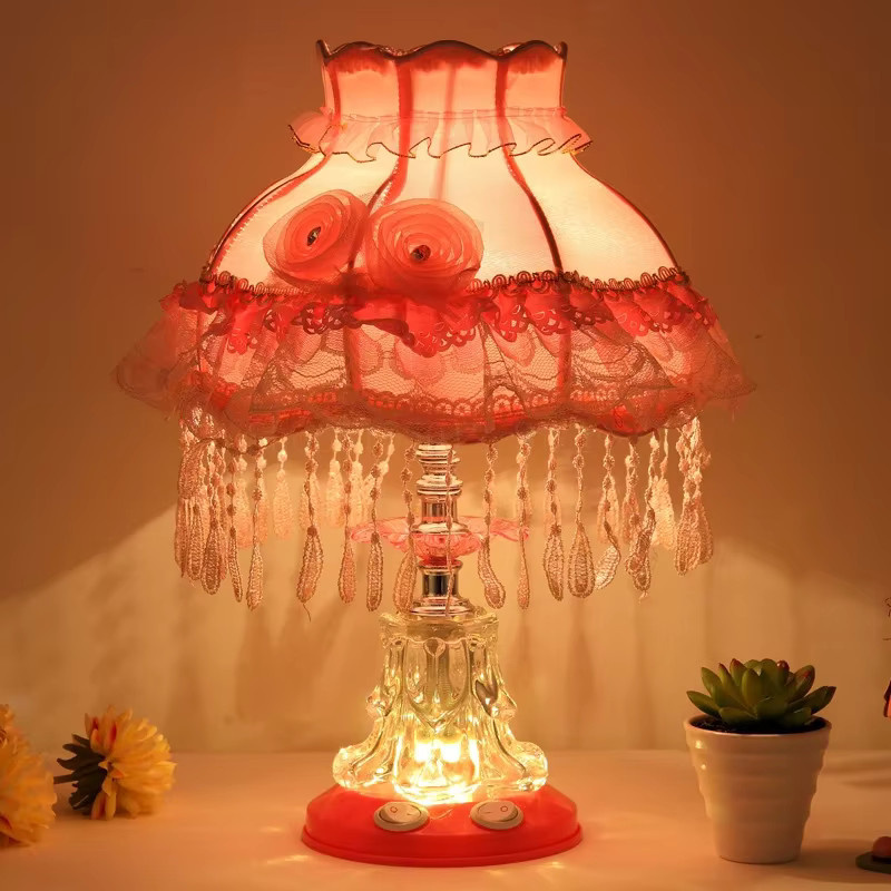 Nordic Retro Tischlampe Lava Ball in Rosa für Kinder Schlafzimmer und Prinzessin Zimmer als Nachtlicht oder Schreibtischlampe - Bild 1
