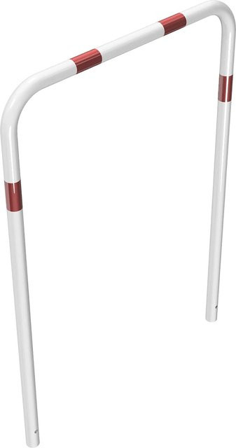 Schake Rohrbügel zum Einbetonieren aus verzinktem Stahl, Durchmesser: 48 mm, B/H: 100 x 140 cm, Weiß-Rot - Bild 1