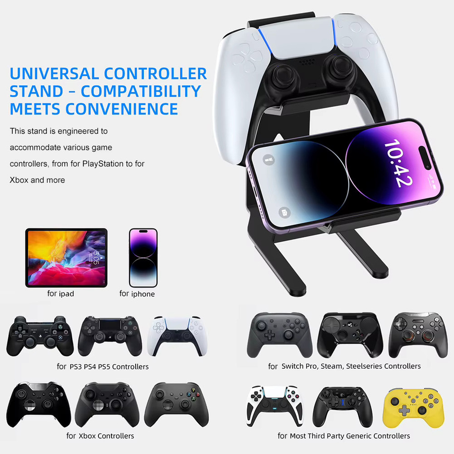 ALLOYSEED Controller-Displayständer in Schwarz für Nintendo Switch, PS5, PS4 und Xbox - Bild 3