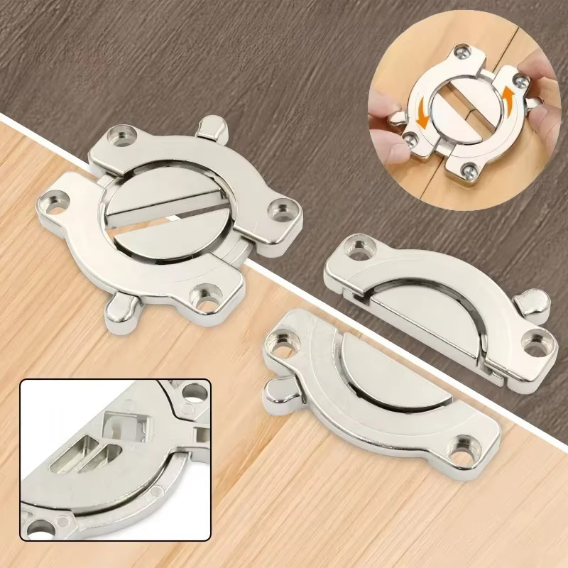 Tabletop Spleiß Scharniere und Möbelklappscharniere zum Verbinden von Holzoberflächen in Chrom Silber - Bild 2
