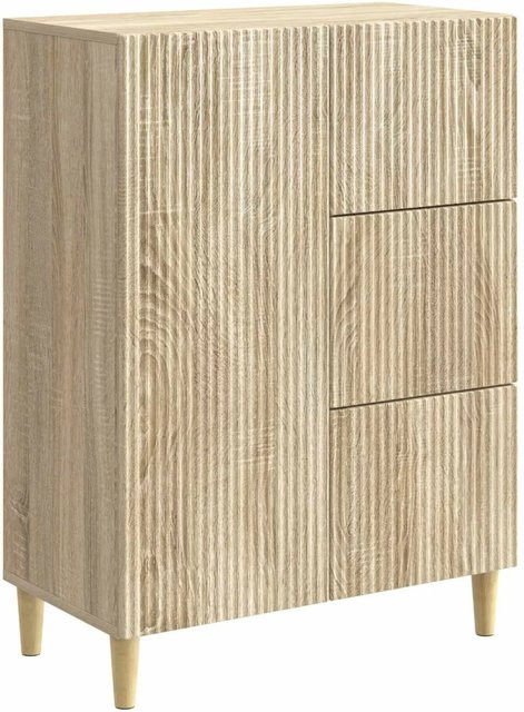 vidaXL Sideboard Sonoma-Eiche in Vintage-Optik, B/T/H: 66 x 34,5 x 90 cm - Bild 1