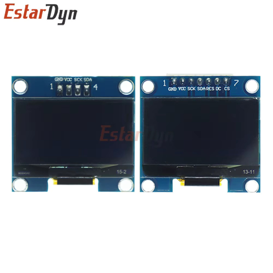 Estardyn 1,3 Zoll OLED Modul mit 128x64 Auflösung, SPI/IIC I2C Kommunikation und 2,54mm Anschlussklemmen in Weiß/Blau - Bild 2