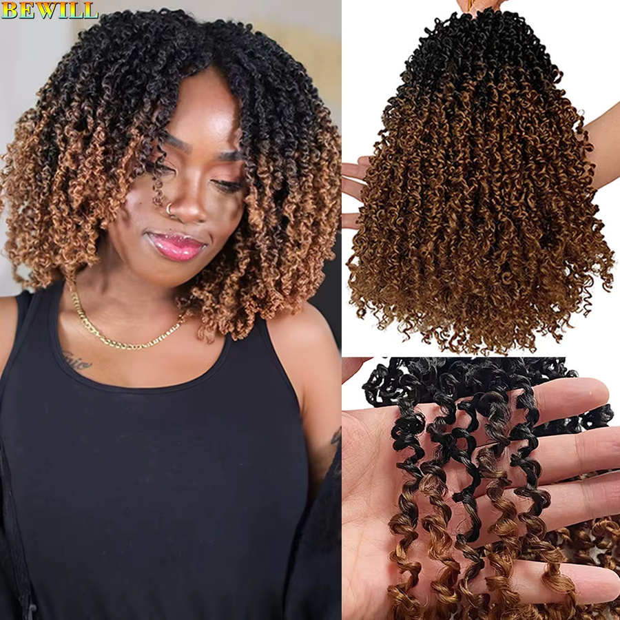 BEWILL Yanky Twist Crochet Braids, synthetisches Haar, 8-12 Zoll - Bild 4