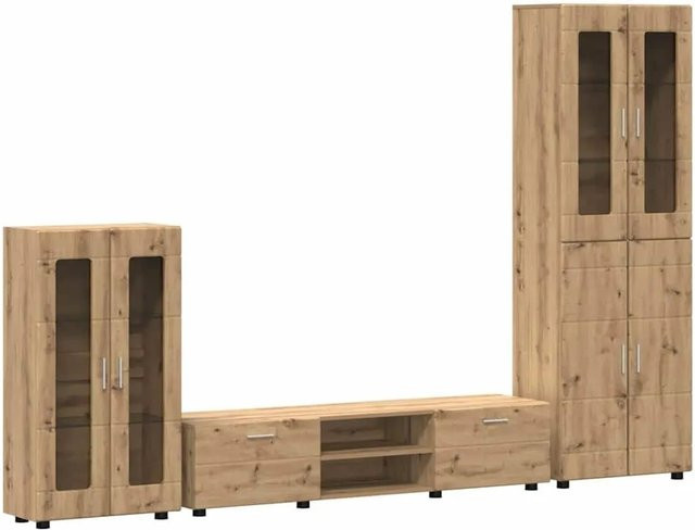 vidaXL TV-Schrankset mit Schubladen in Artisan-Eiche, modern und matt, braun - Bild 1