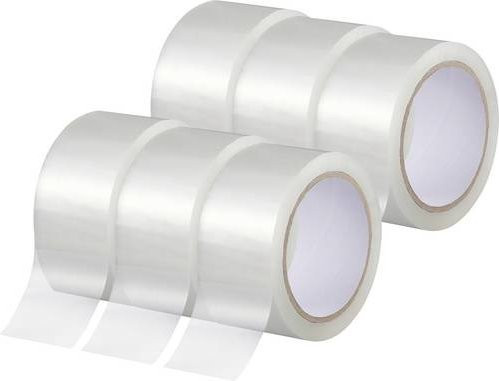 TOOLCRAFT Packband transparent, 6er-Set, Breite: 50 mm, Länge: 66 m - Bild 1