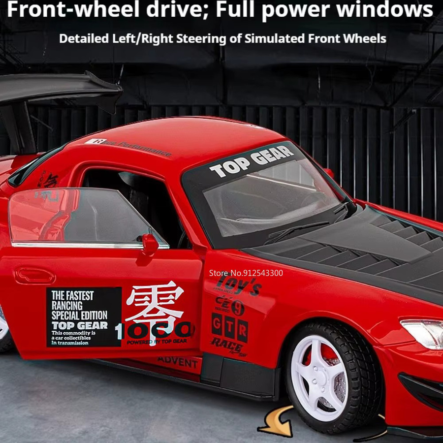RMZ city S2000 MC20 Automodell, 1:22 Maßstab, mit Licht und Sound, grau - Bild 5