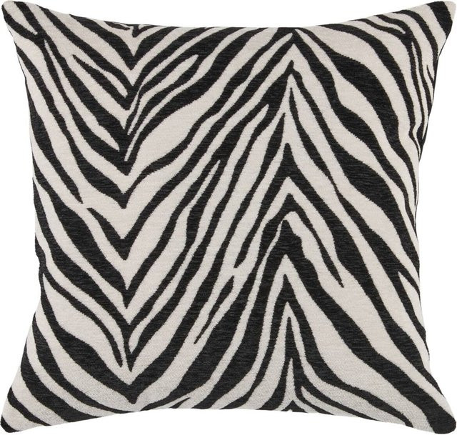 Dekokissen Pocoline Afrika mit Tiermotiv in Schwarz-Weiß aus Polyester, Breite: 45 cm, Höhe: 45 cm - Bild 1