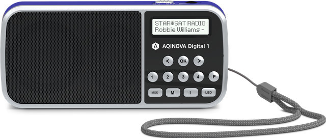 TechniSat AQINOVA Digital 1 Kompaktes DAB+ und FM Taschenradio mit Akku und USB-C in Blau - Bild 1