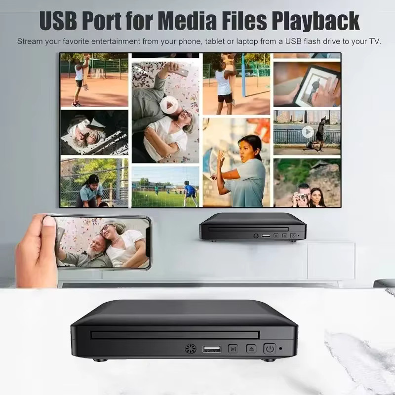 Luxuglow Full HD 1080P Multimedia DVD-Player in Schwarz mit Unterstützung für DVD, CD, MP3, MP4 und VCD - Bild 6