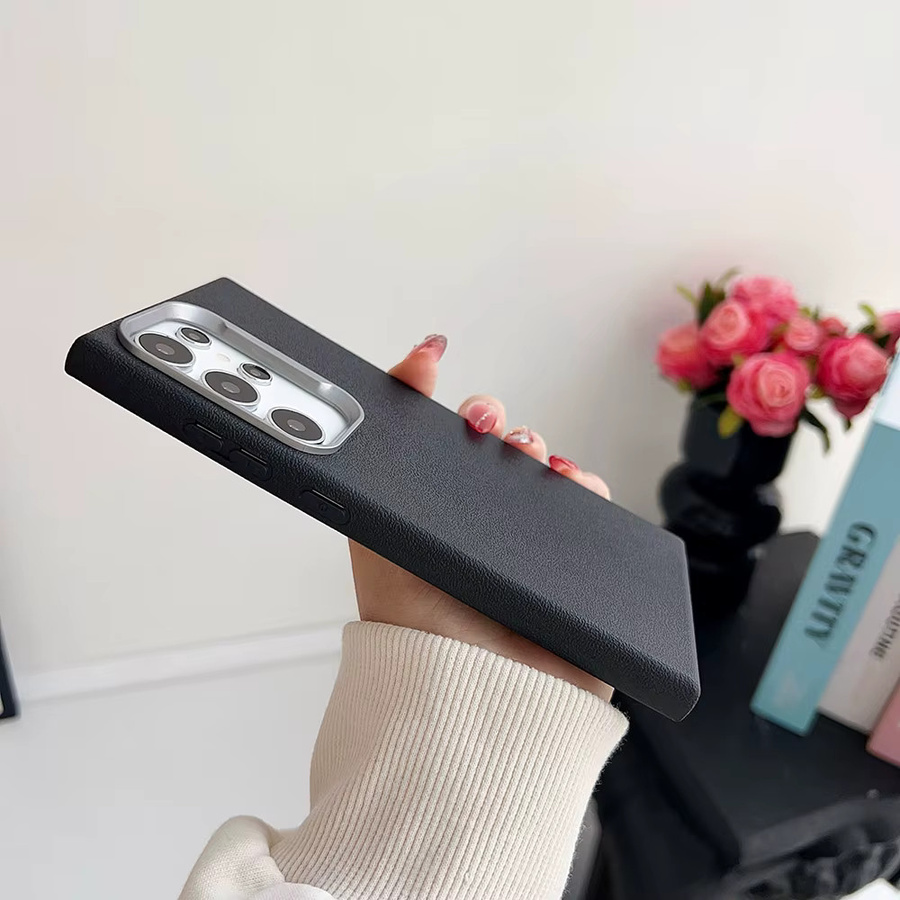 Magnetische Lederhülle in Blau für Samsung Galaxy S25 S24 S23 S22 S21 S20 Serie mit mattem Soft Bumper und Wireless Charge Funktion - Bild 4