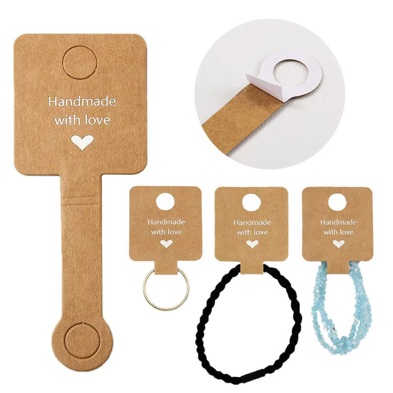 ZerongE Schmuckkarten-Set aus Papier für Halsketten und Haar-Accessoires, 50 Stück - Bild 2