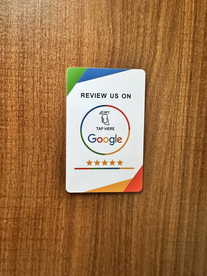 SZGHR NFC215 Programmierbare Google Review Acryl-Aufkleberkarte und NFC-Stationstisch, 13,56 MHz, wasserdichter NFC-Ständer, Weiß und Mehrfarbig - Bild 4