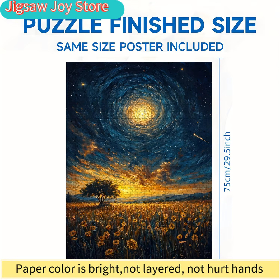 Stern, Puzzle Sternennacht mit Sternschnuppen, 500 Teile - Bild 2