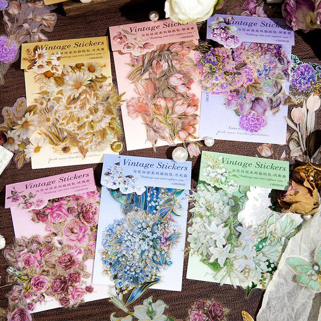 20 Stück Ästhetische PET Sticker Set von JIANQI Store in Mehrfarbig für Scrapbooking und Junk Journal - Bild 1