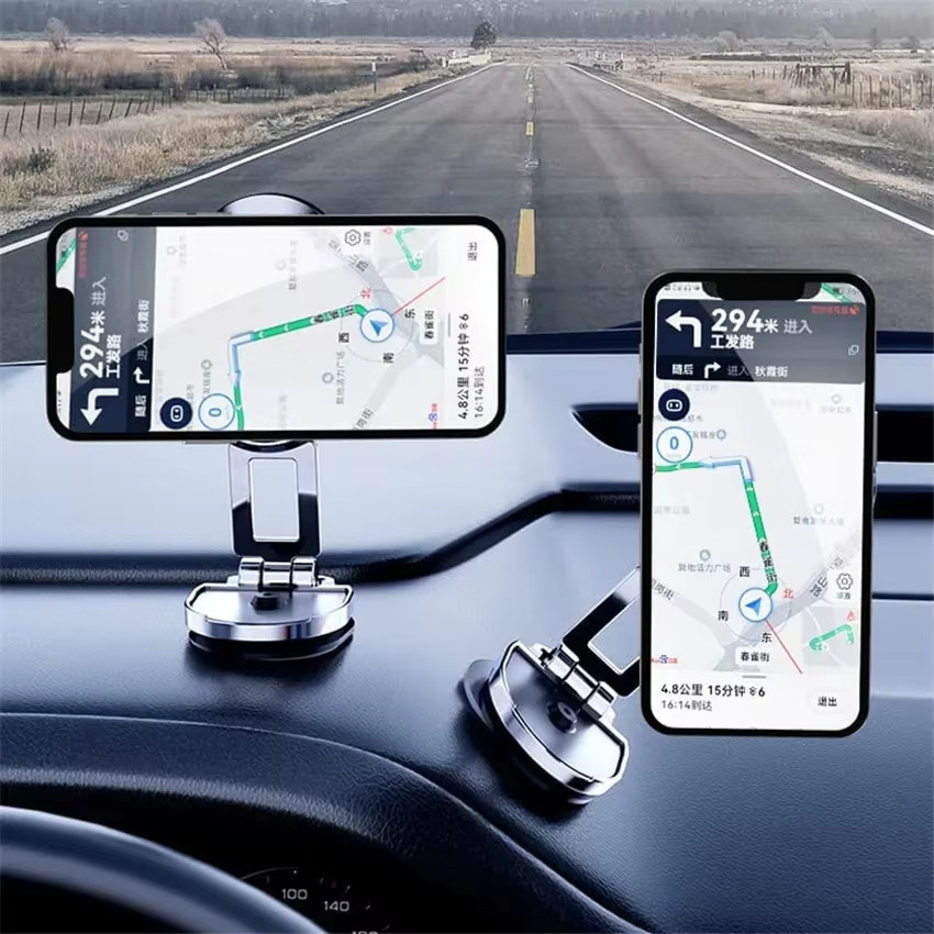 VIKEFON Magnetische Auto-Handyhalterung mit 1080 Grad Rotation, faltbare Universal Luftvent-Halterung für iPhone und Samsung in Silber - Bild 5