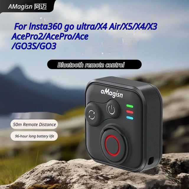 Insta360 Multifunktionaler Bluetooth Kamera-Wireless-Aufnahmecontroller in Schwarz für Insta360 Go, Ultra, X4, Air, X5 und AcePro2 - Bild 1