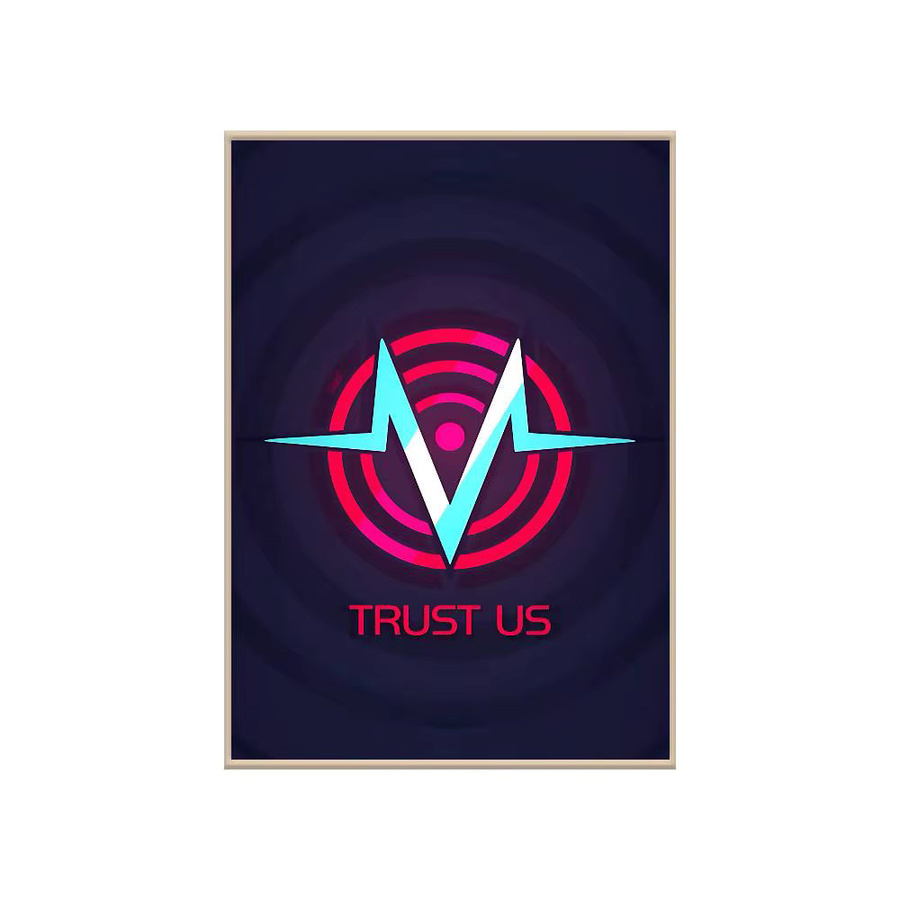 V-Vox T-TrusT Me Poster, Mehrfarbiges Abstract Typography Wandkunst Poster aus Papier, Rechteckig - Bild 6
