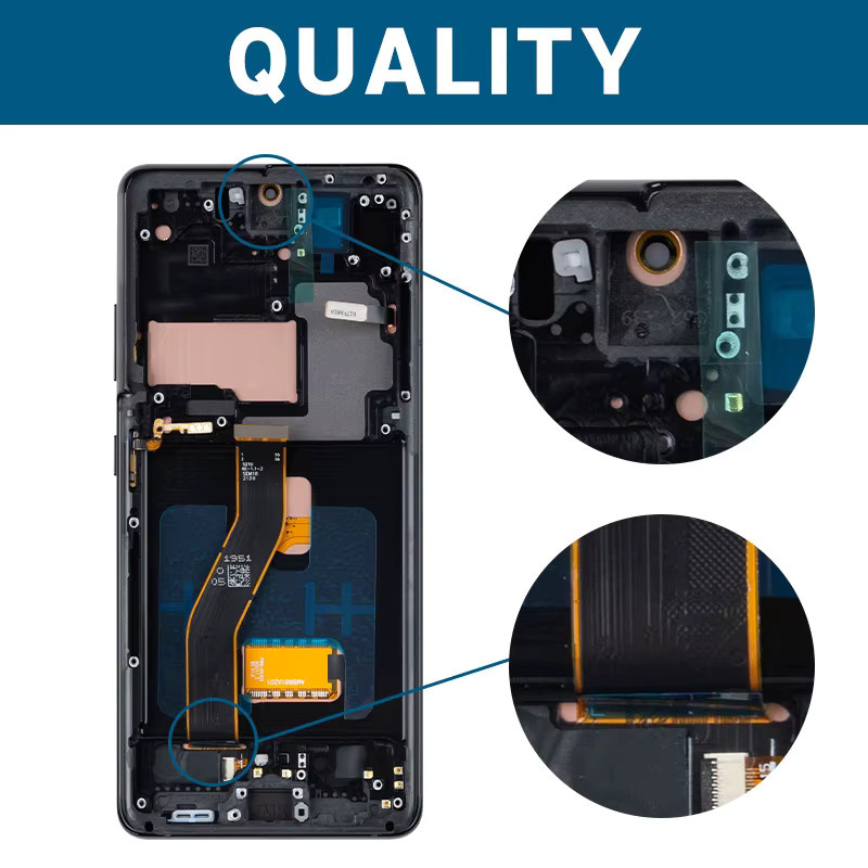 Samsung Galaxy S21 Ultra 5G LCD Display Touchscreen Ersatzpanel mit Rahmen in Schwarz (Refurbished) - Bild 2