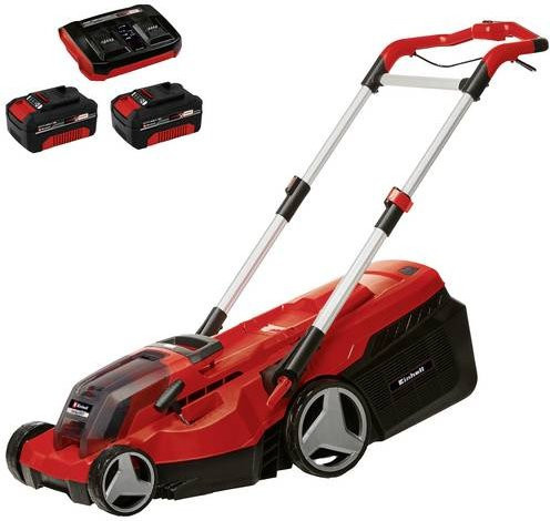 Einhell Power X-Change RASARRO 36/38 Akku-Rasenmäher mit Mulchfunktion in Rot/Schwarz inkl. 2x 18V Akkus - Bild 1