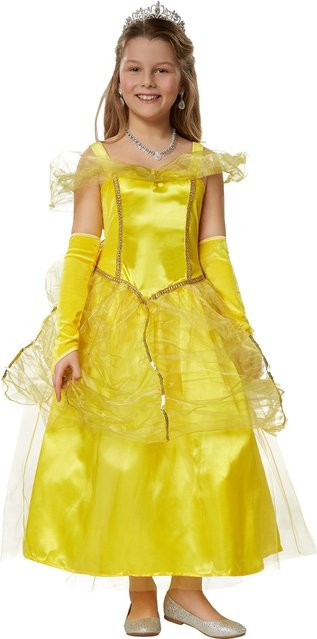 tectake Prinzessin Belle Mädchenkostüm, Gelb, Textil - Bild 1