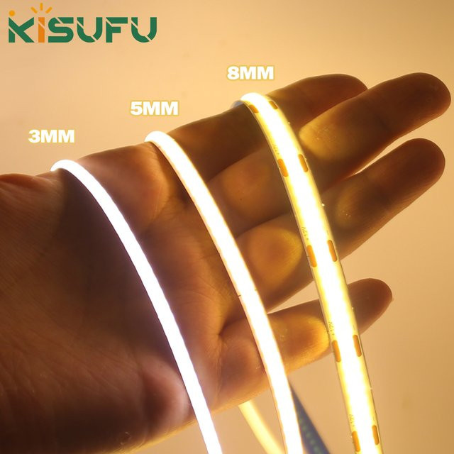 KISUFU COB-LED-Streifen selbstklebend für TV-Hintergrundbeleuchtung und Heimschrankbeleuchtung - Bild 1