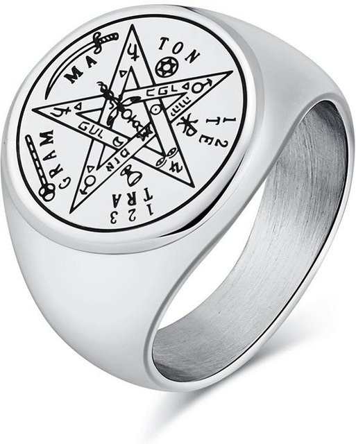 YIRAN Ring Edelstahl, Schwarz, Herren - Bild 1