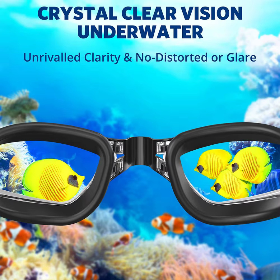 JoyMaySun Schwimmbrille beschlagfrei mit Nasenclip und Ohrstöpseln - Bild 3