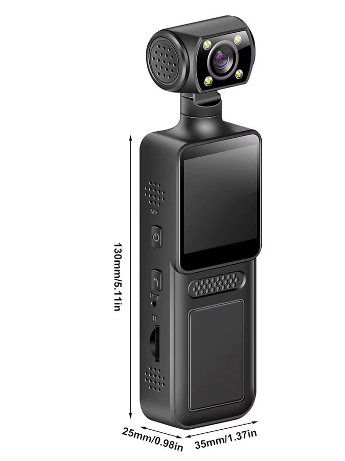Occkic 4K Ultra HD Mini Action Kamera mit WiFi, 180 Grad drehbar und Nachtsicht, Schwarz - Bild 7