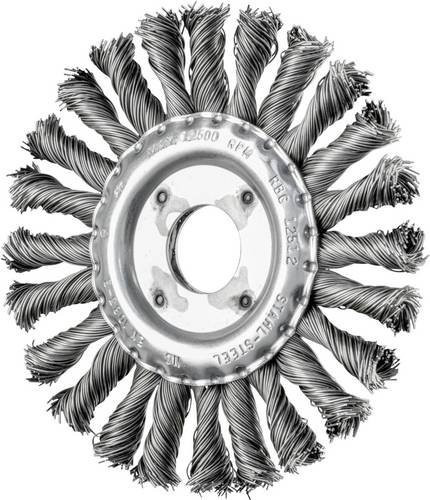 PFERD TOOLS COMBITWIST Rundbürste gezopft für Winkelschleifer, Durchmesser: 125 mm, Bohrung: 22,2 mm, Stahl-Draht-Ø: 0,50 mm, Farbe: Silber - Bild 1