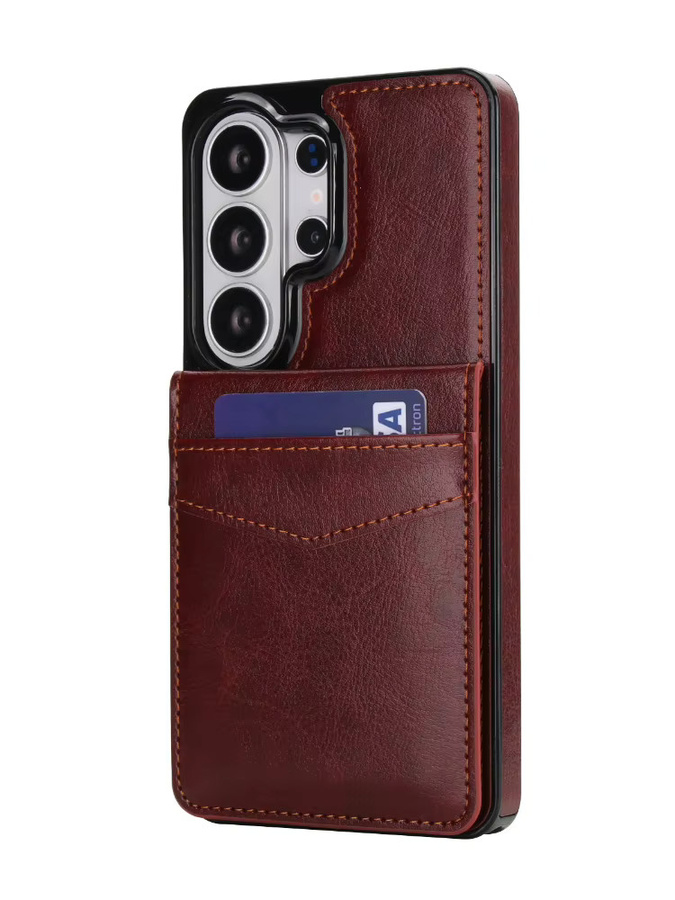 Leder-Brieftaschenhülle von szHAIyu für Samsung Galaxy S23 S24 S25 S26 Ultra Plus A57 A37 A56 A36 A26 A16 A55 mit Kartenhalter und Standfunktion in Grün oder Braun - Bild 7